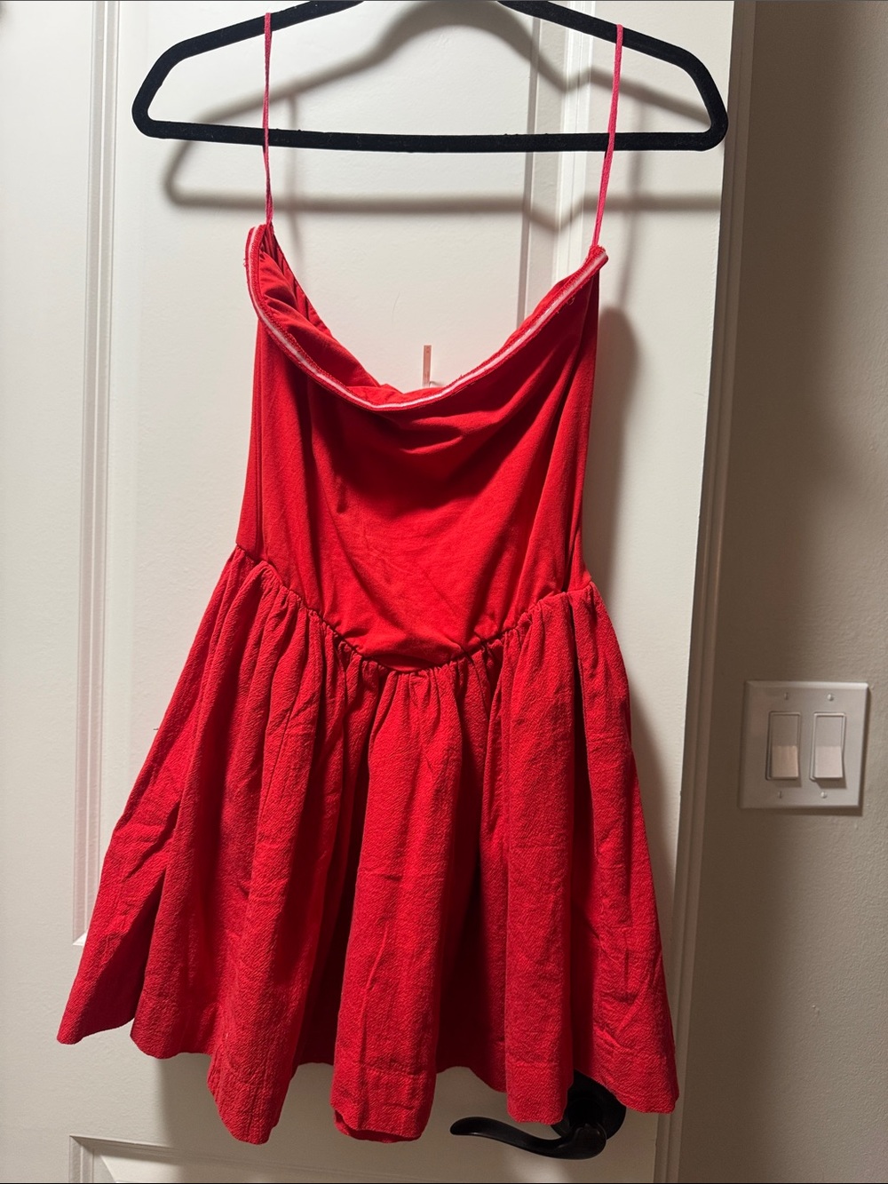 Red Free People Strapless dress